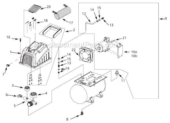 Page A Diagram and Parts List for FP204100 2003 Campbell Hausfeld Compressor